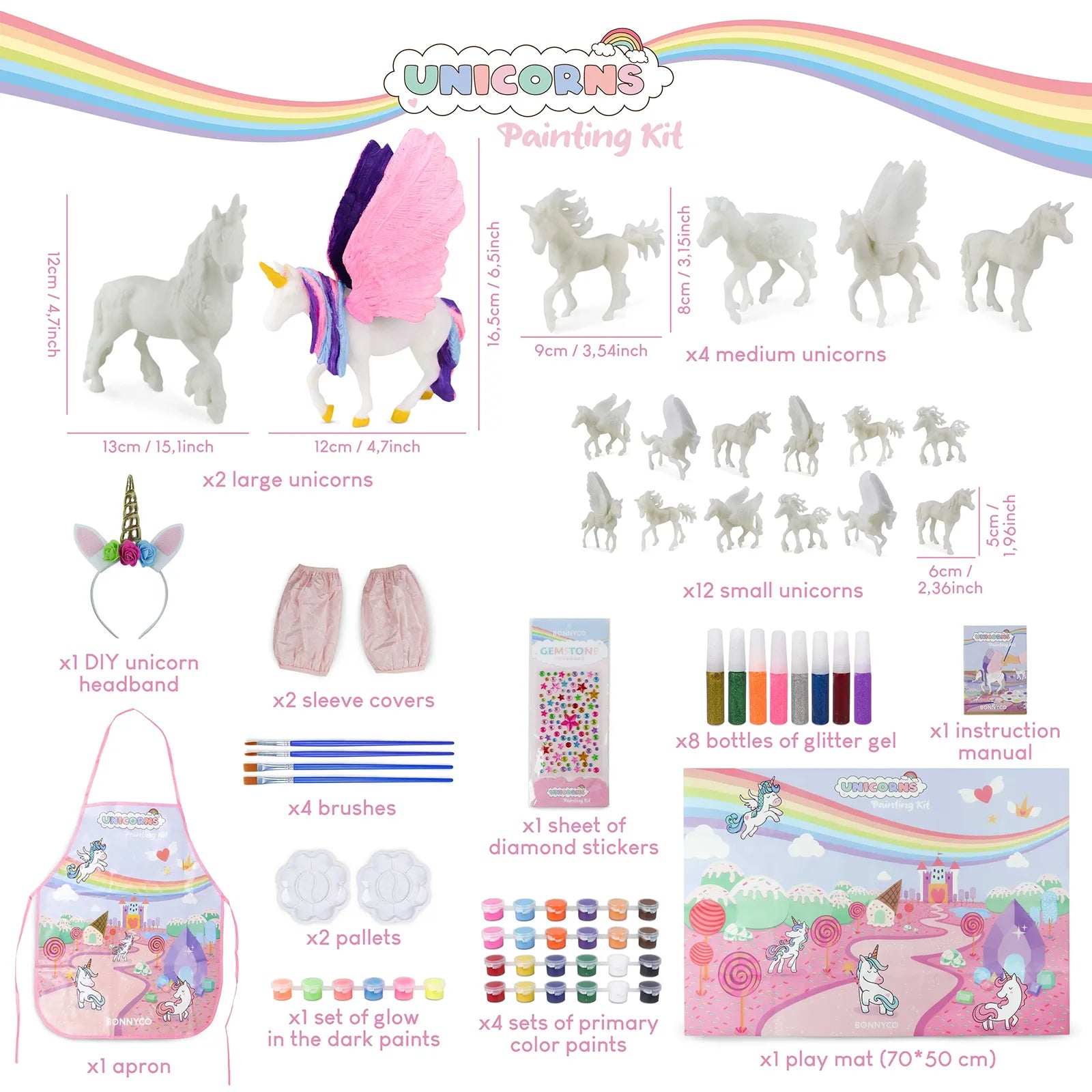 Figuras de Unicornios para Pintar