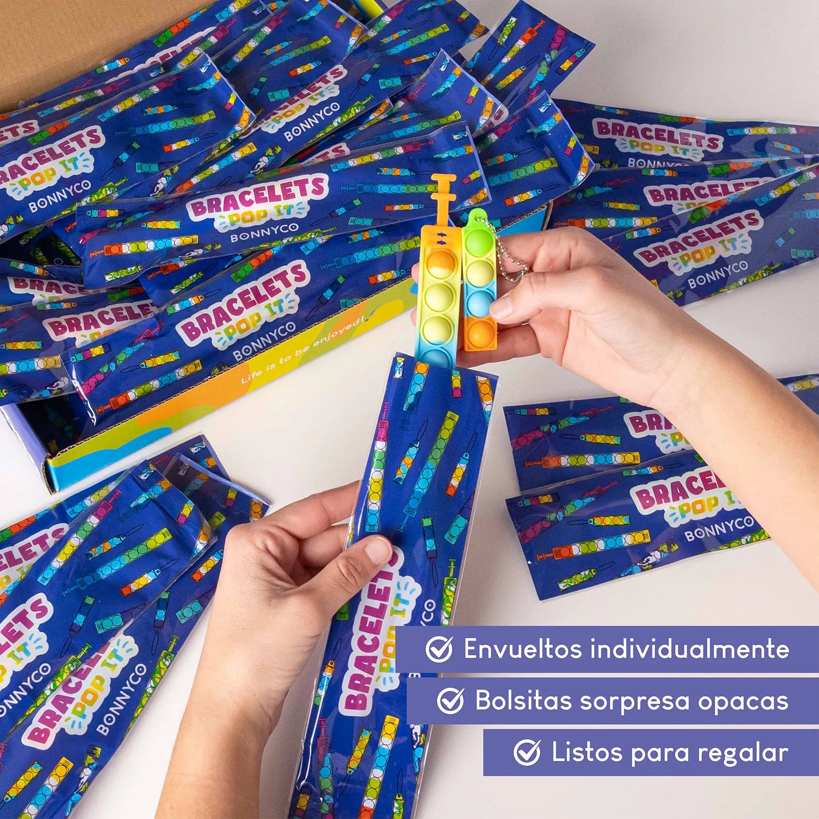 Pulseras Pop It con Llaveros