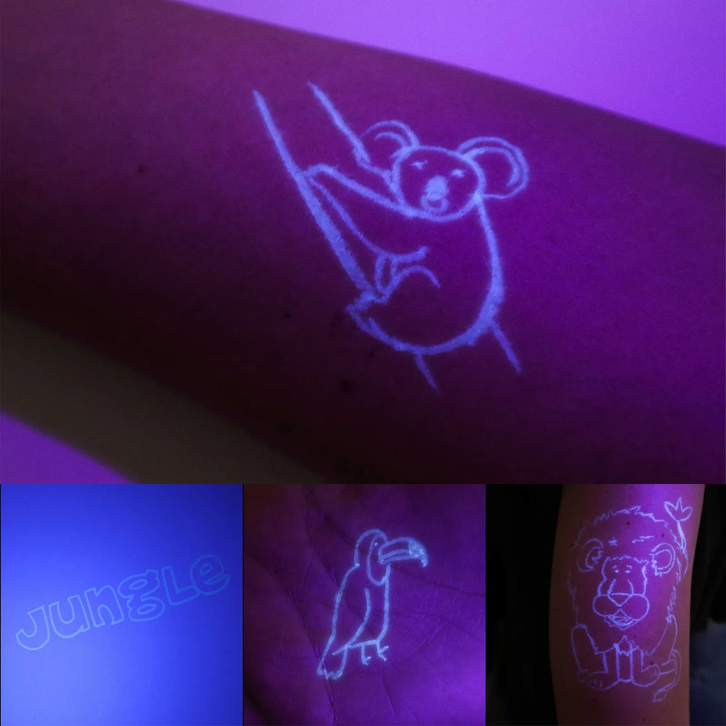 Cuadernos con Rotuladores de Tinta Invisible y Luz UV - Jungla