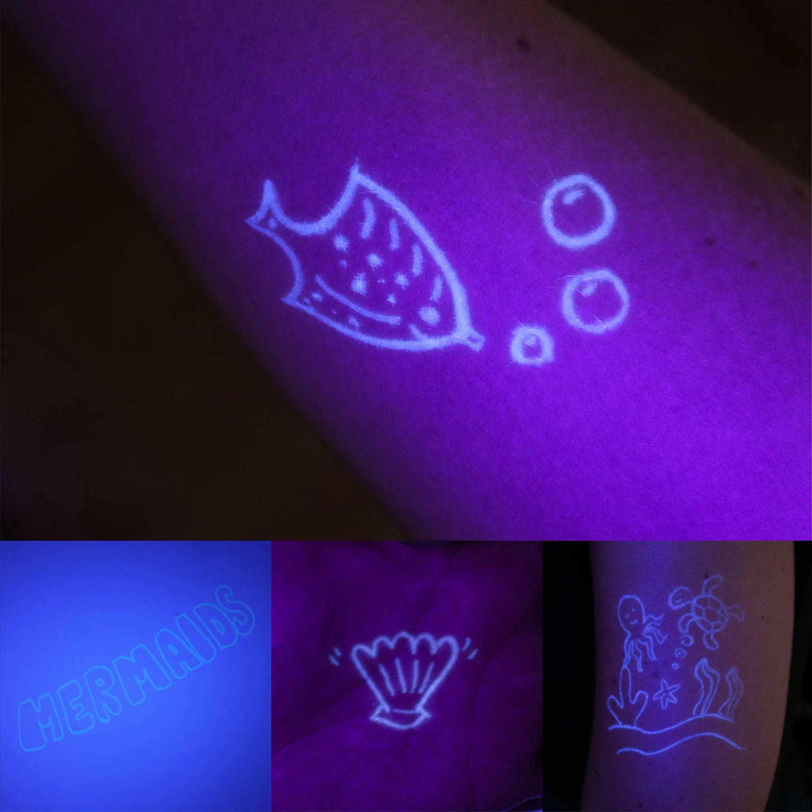 Cuadernos con Rotuladores de Tinta Invisible y Luz UV - Sirenas