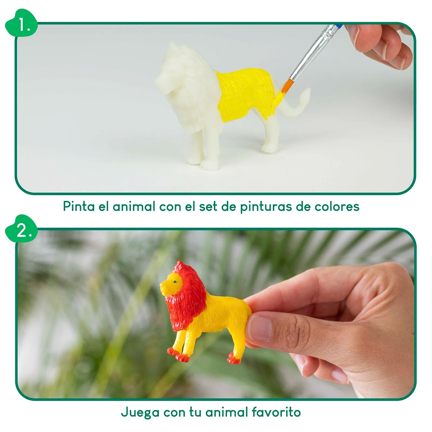 Figuras de Animales de la Jungla para Pintar