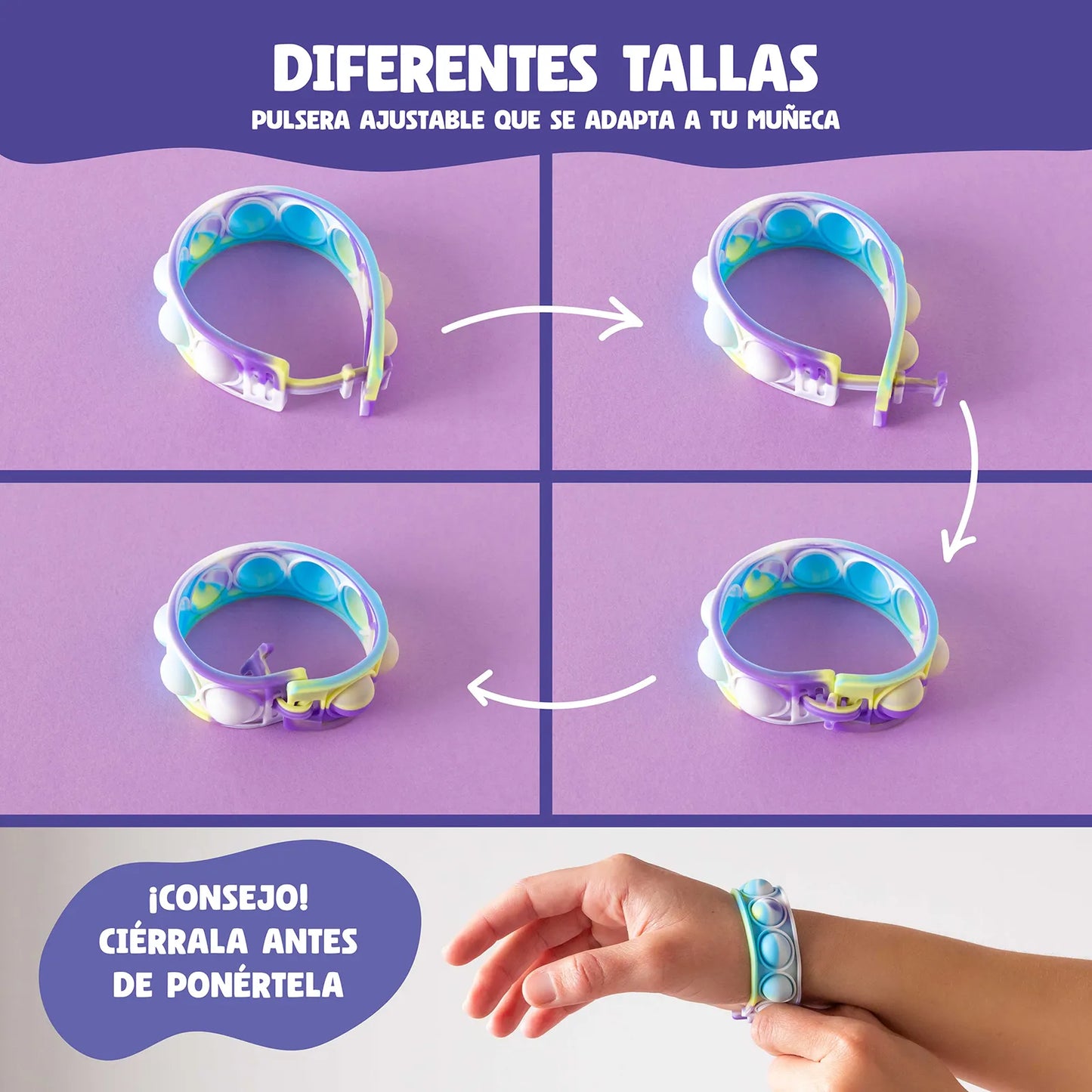 Pulseras Pop It con Llaveros