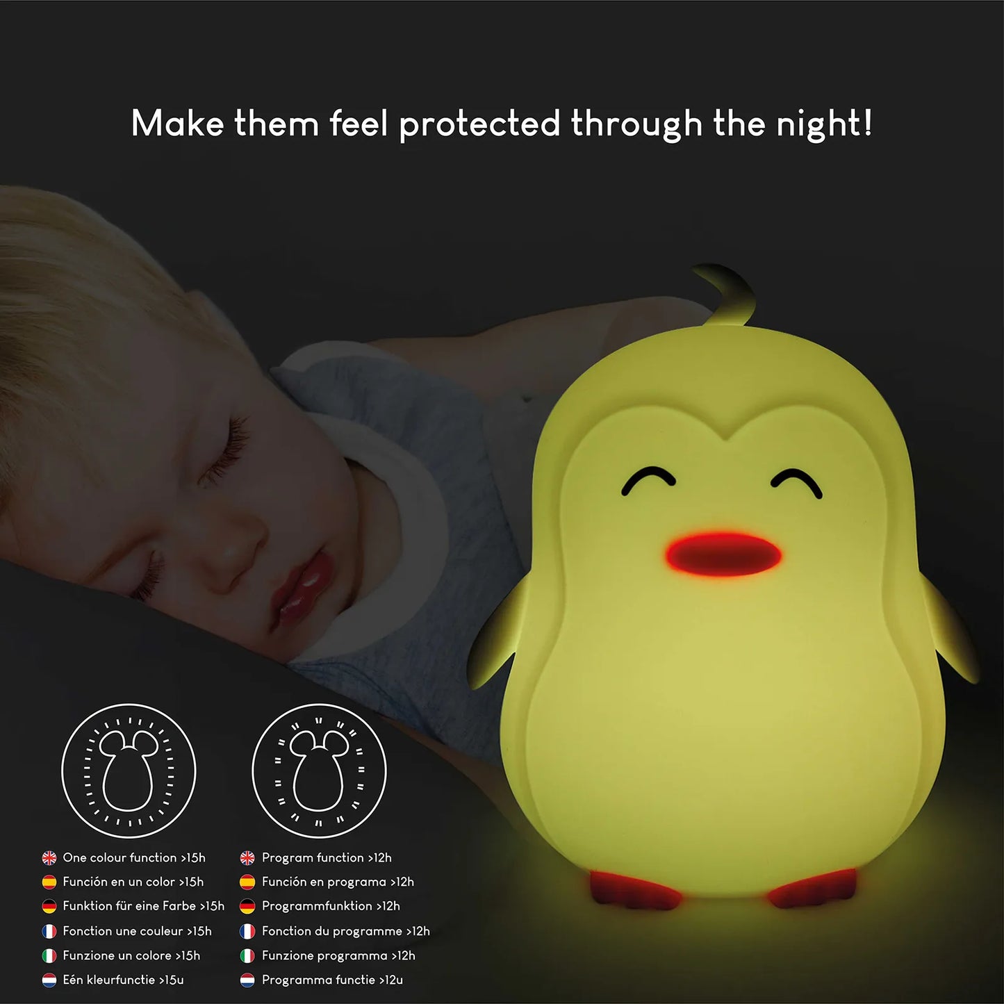 Luz Nocturna Infantil - Pingüino