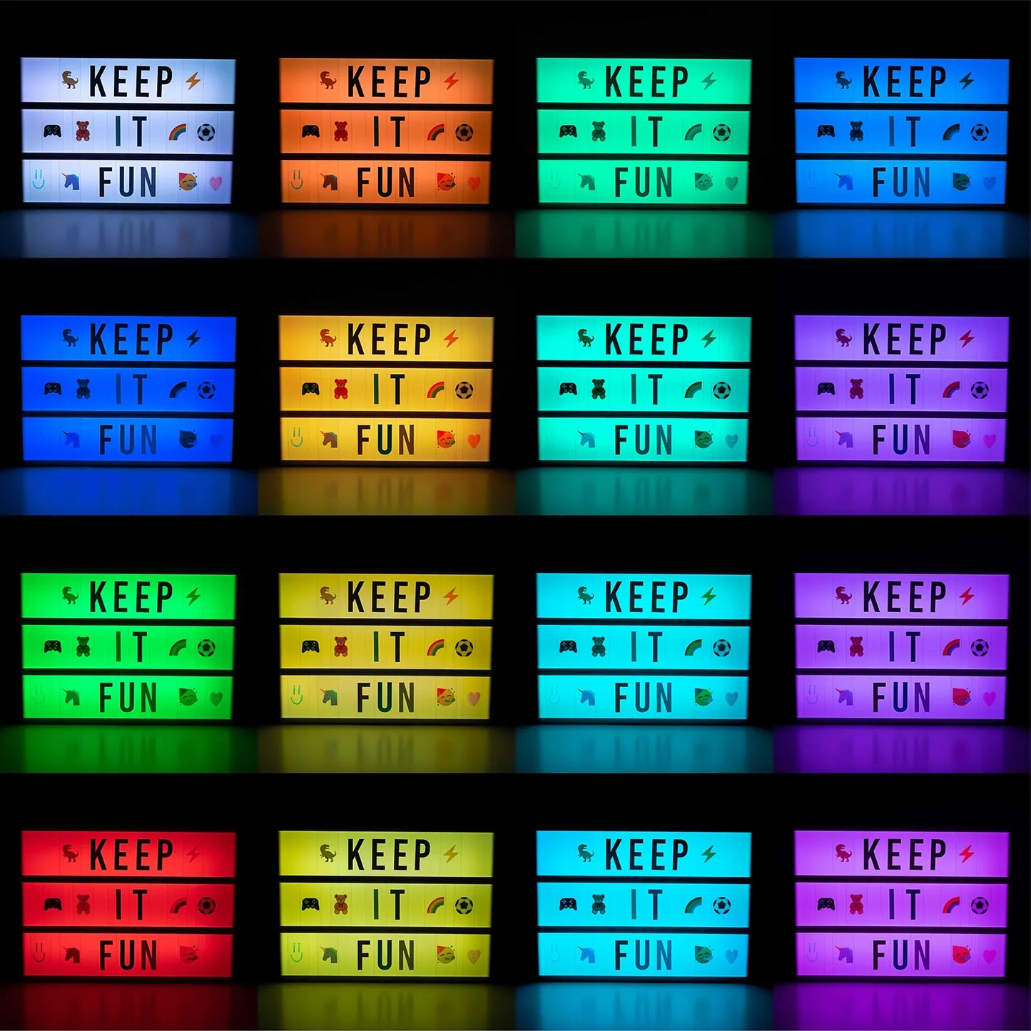 Caja de Luz con Letras - Shiny Pink