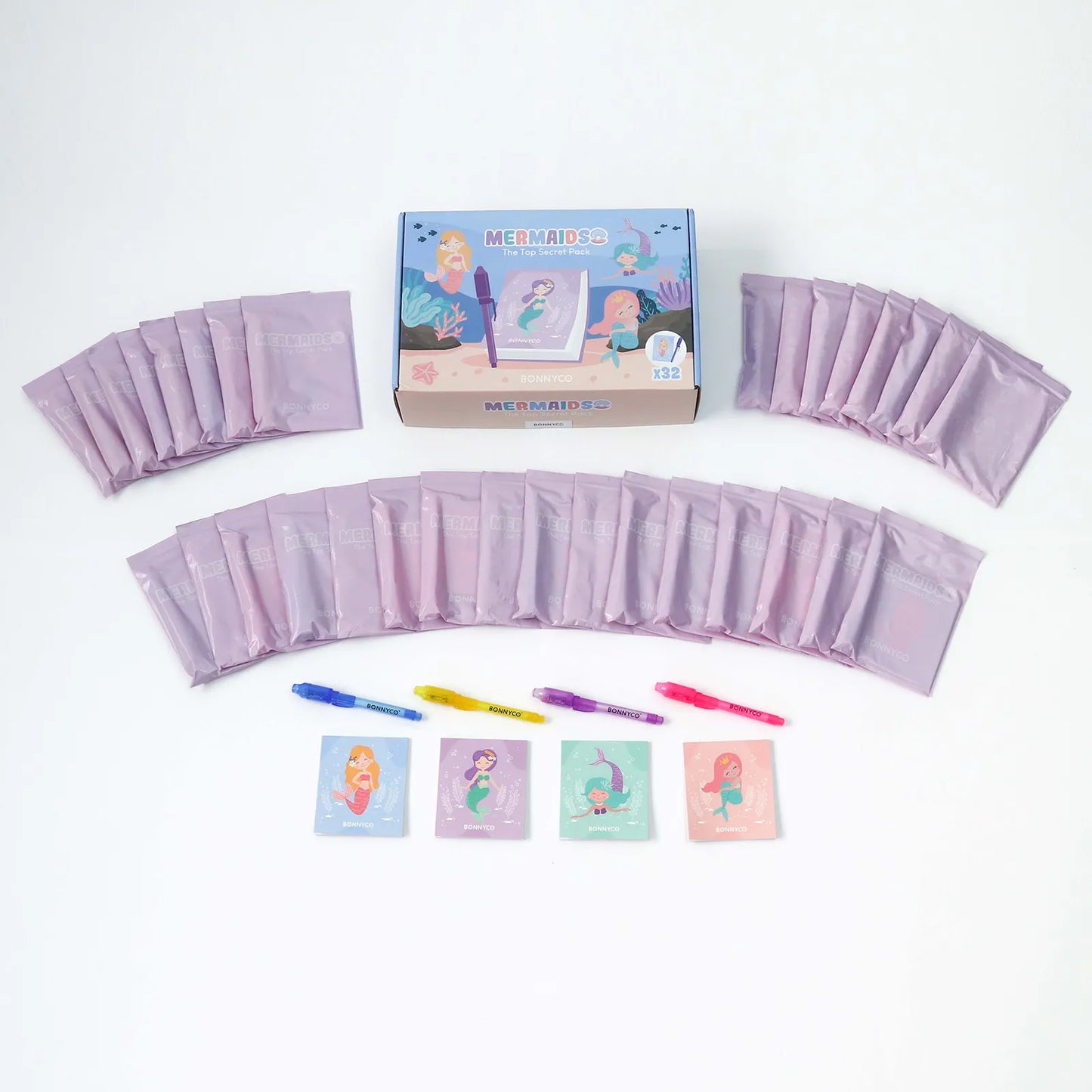 Cuadernos con Rotuladores de Tinta Invisible y Luz UV - Sirenas