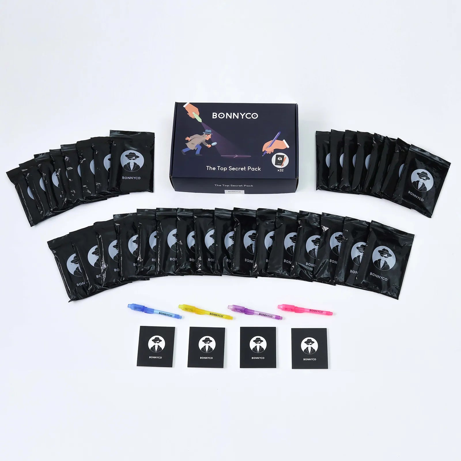 Cuadernos con Rotuladores de Tinta Invisible y Luz UV - Espías