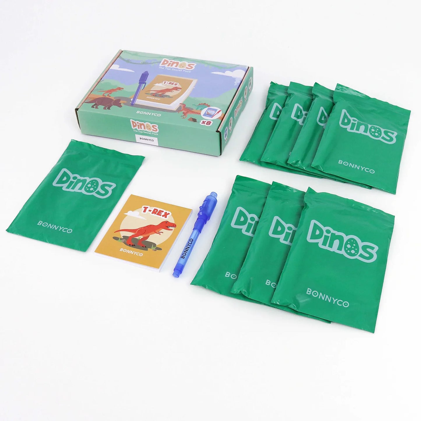 Cuadernos con Rotuladores de Tinta Invisible y Luz UV - Dinosaurios