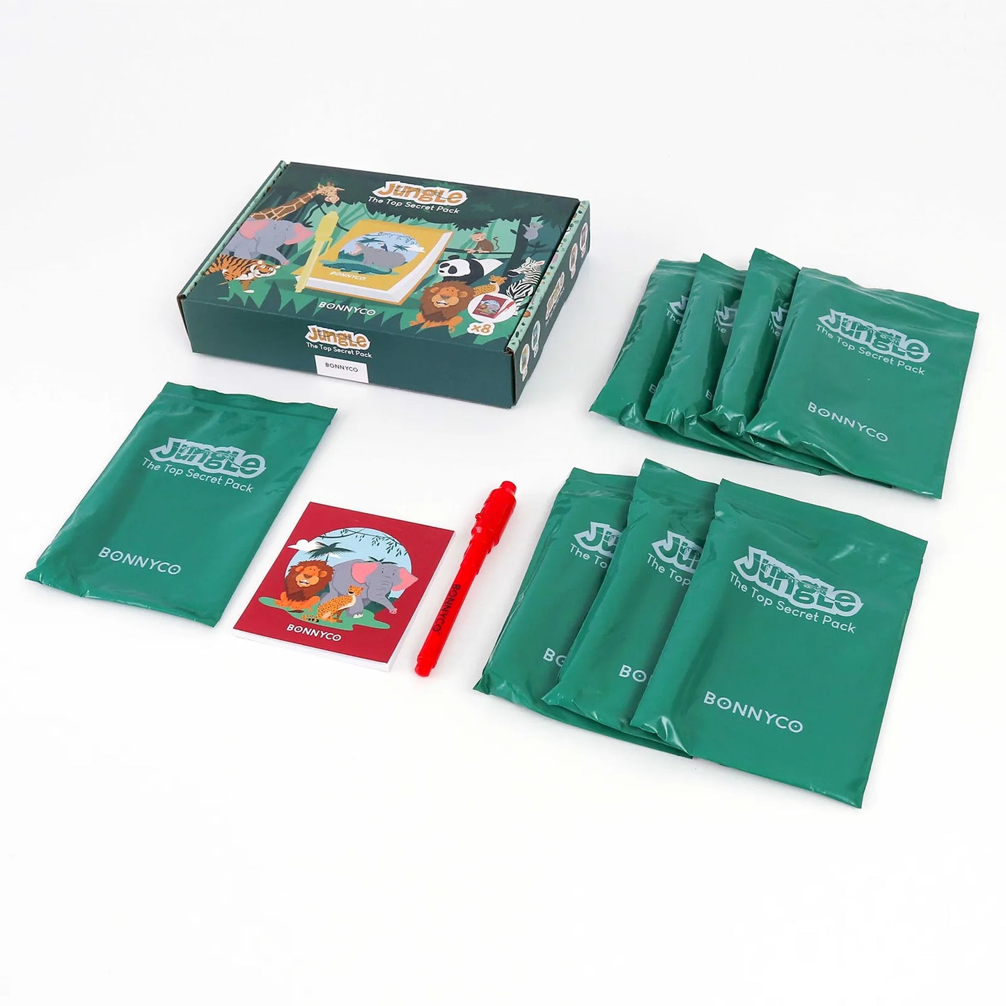 Cuadernos con Rotuladores de Tinta Invisible y Luz UV - Jungla