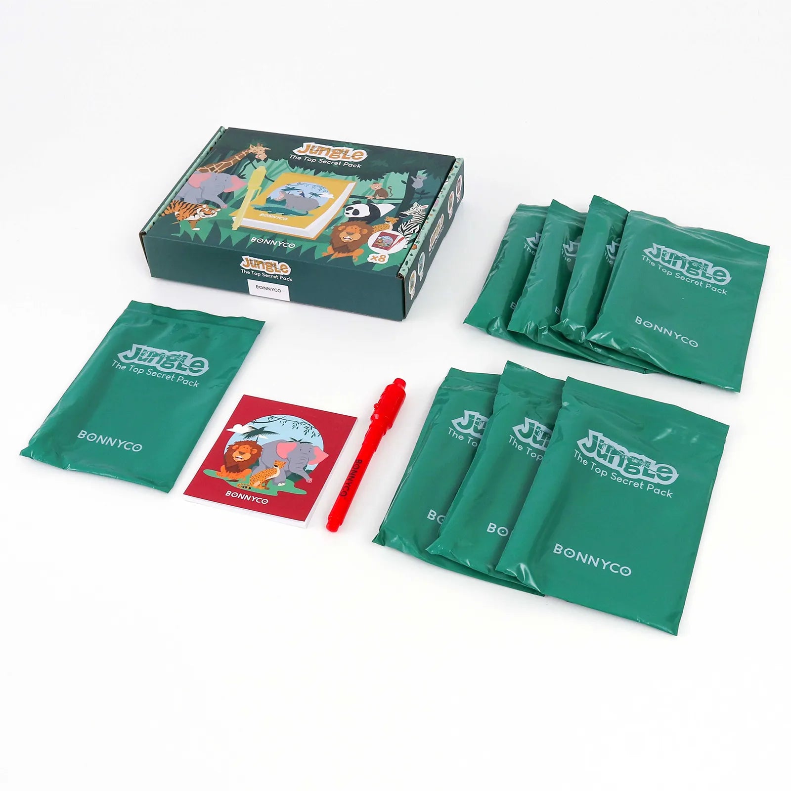 Cuadernos con Rotuladores de Tinta Invisible y Luz UV - Jungla