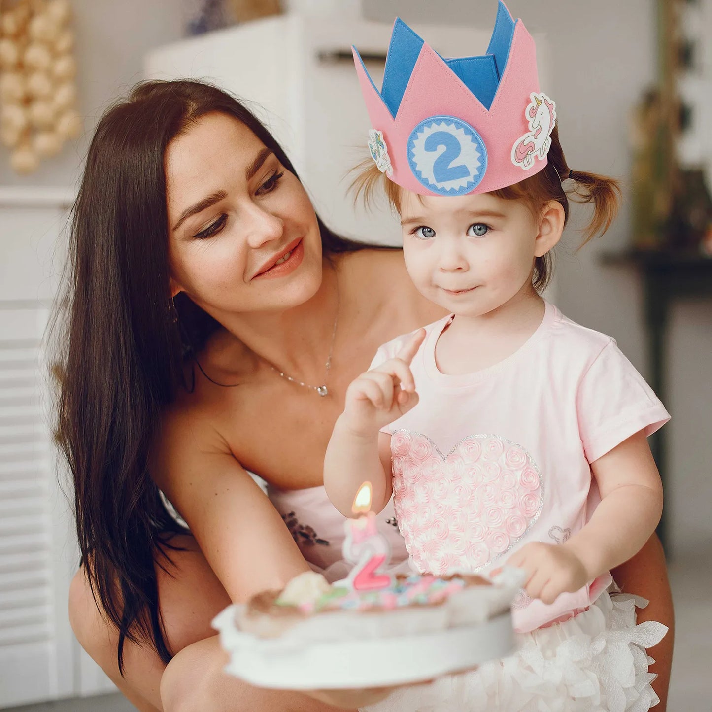 Corona de Cumpleaños - Unicornios