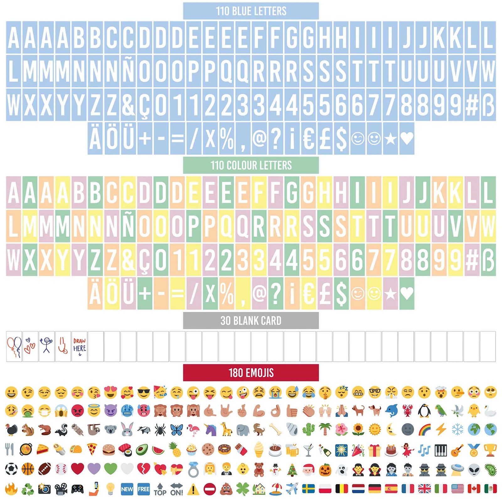 Caja de Luz con Letras - Blue