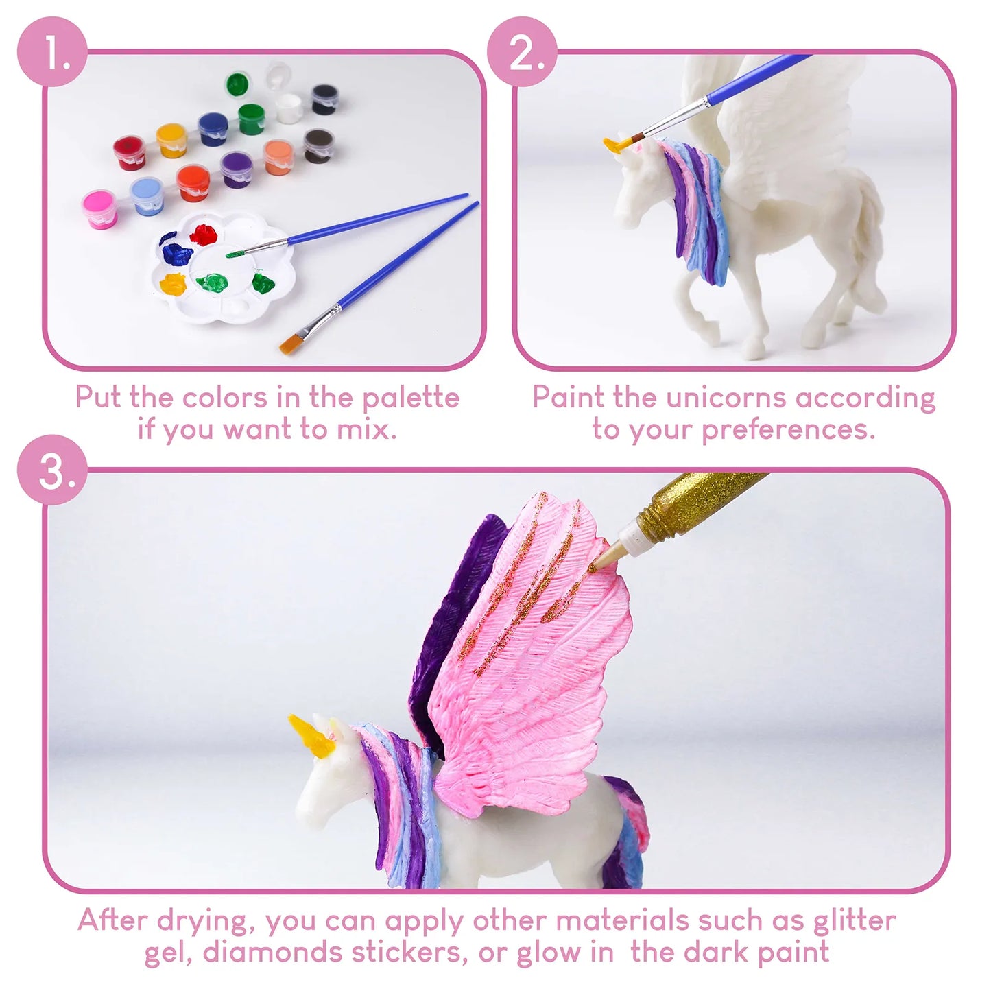 Figuras de Unicornios para Pintar