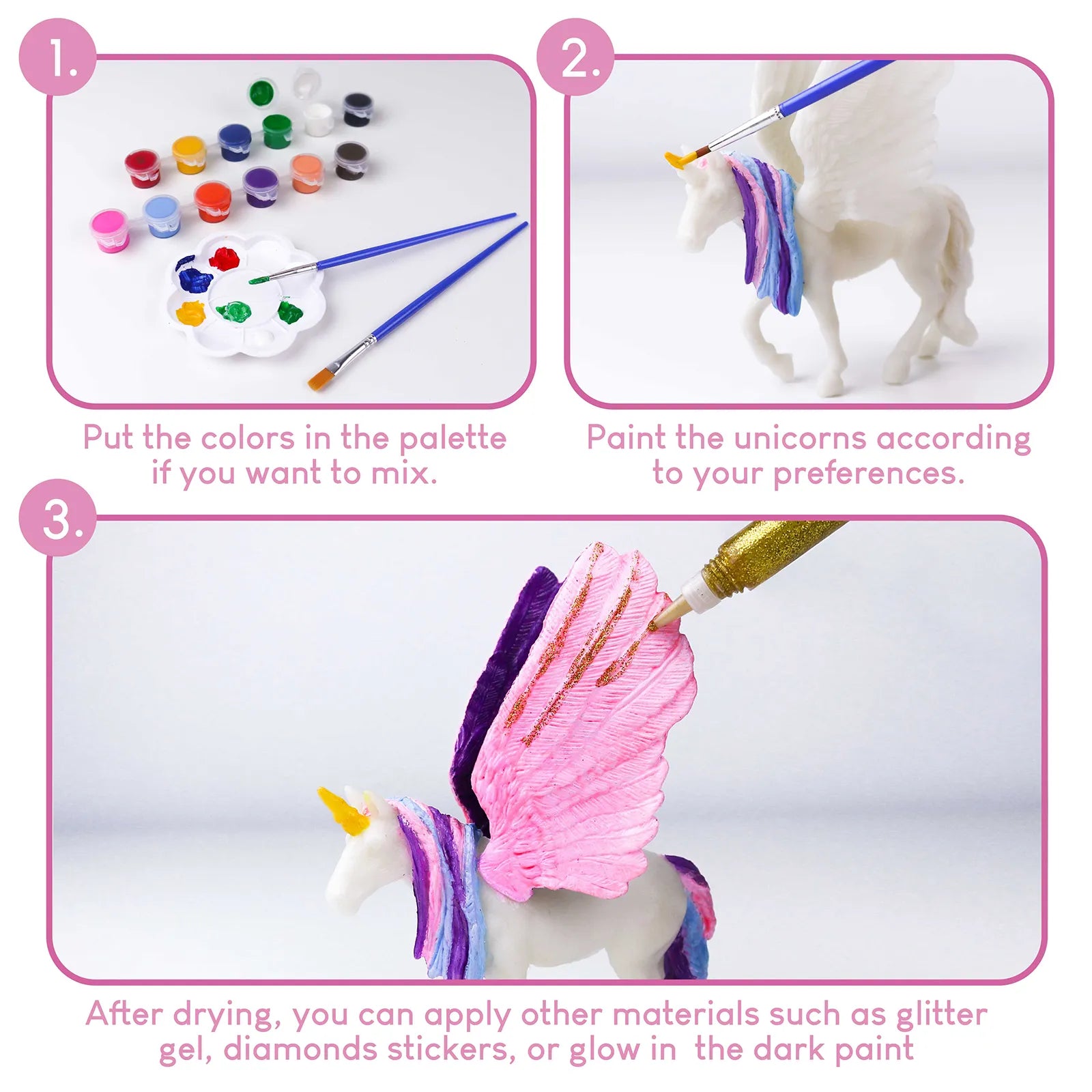 Figuras de Unicornios para Pintar