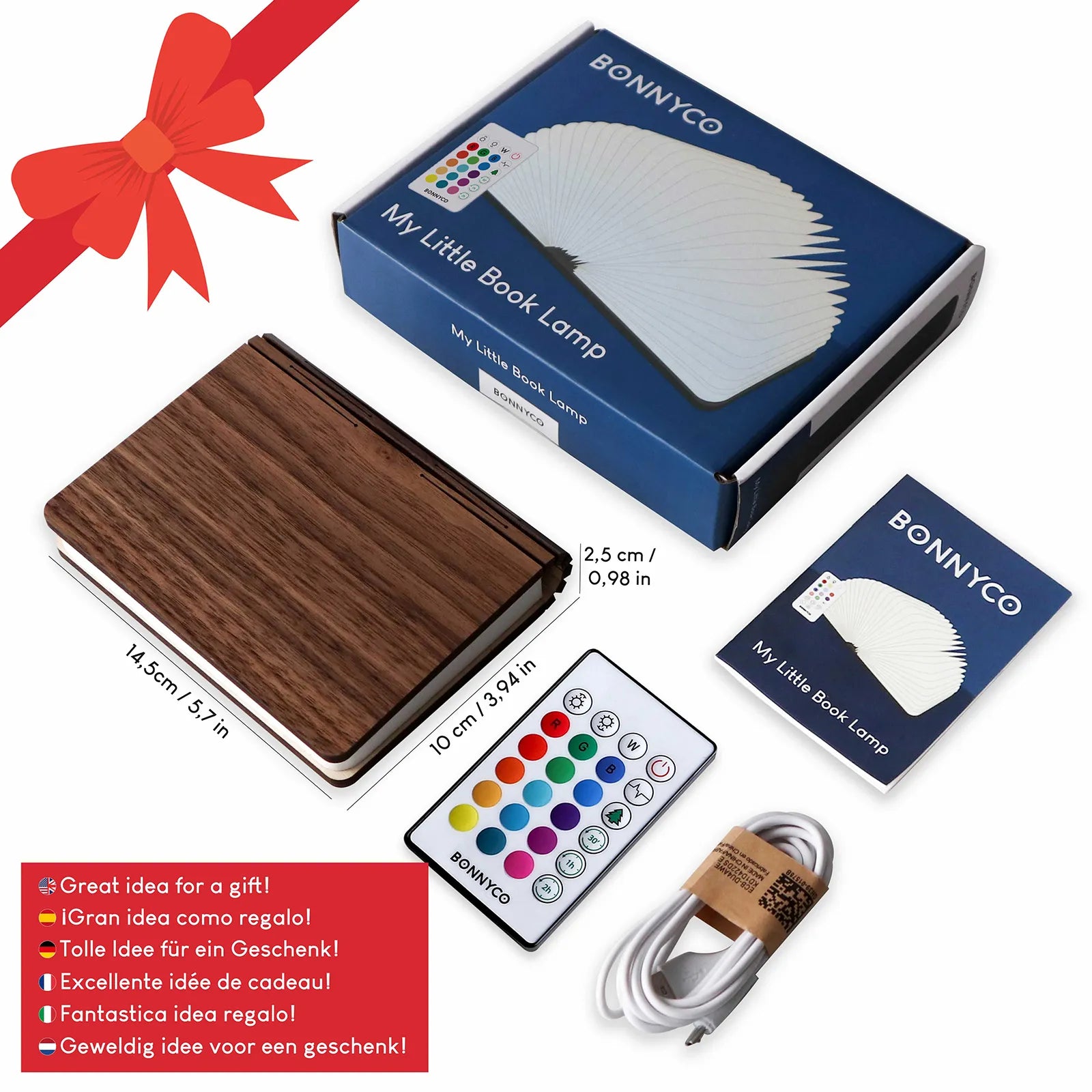 Pequeña Lámpara de Libro - Nogal