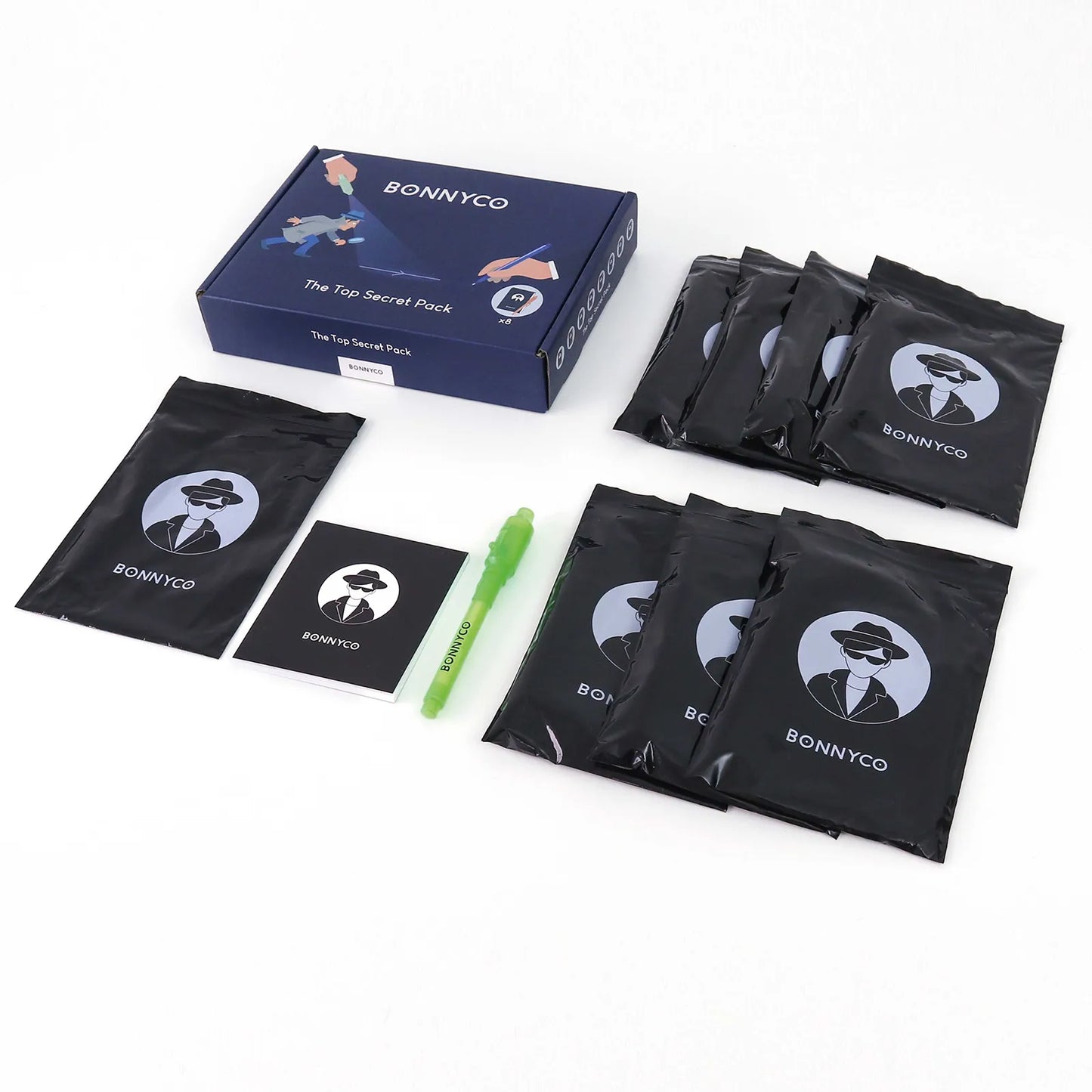 Cuadernos con Rotuladores de Tinta Invisible y Luz UV - Espías