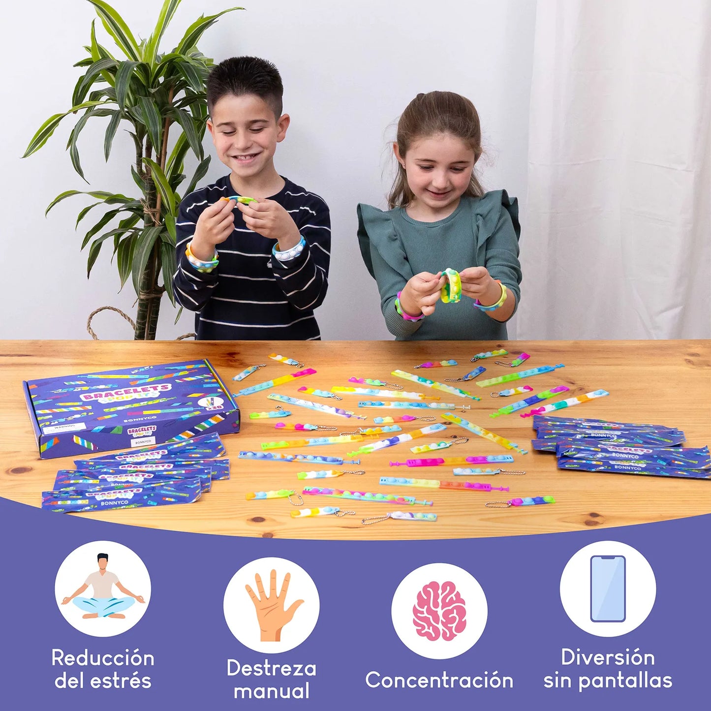 Pulseras Pop It con Llaveros