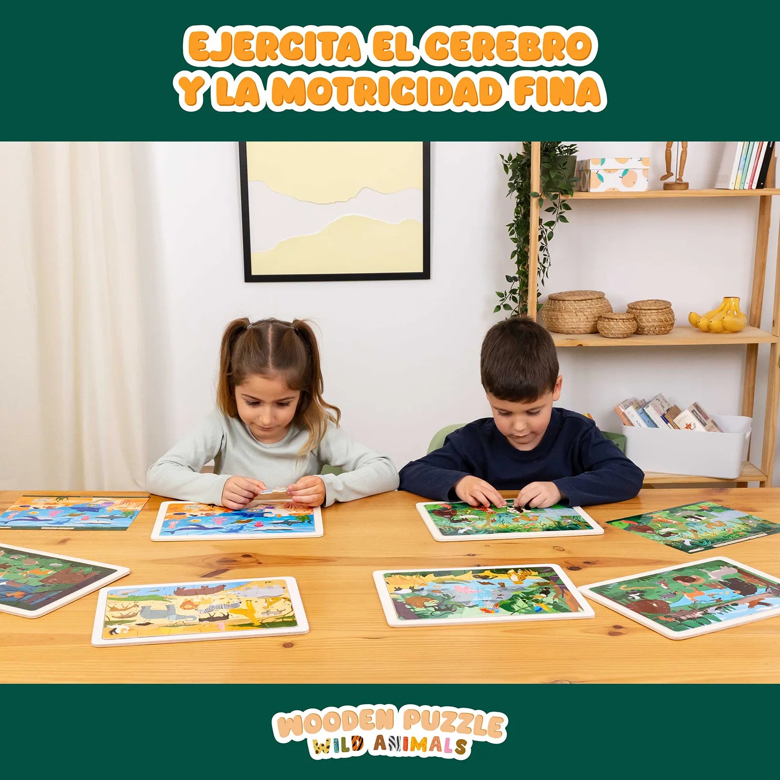Puzzles de Madera de 24 Piezas con Animales