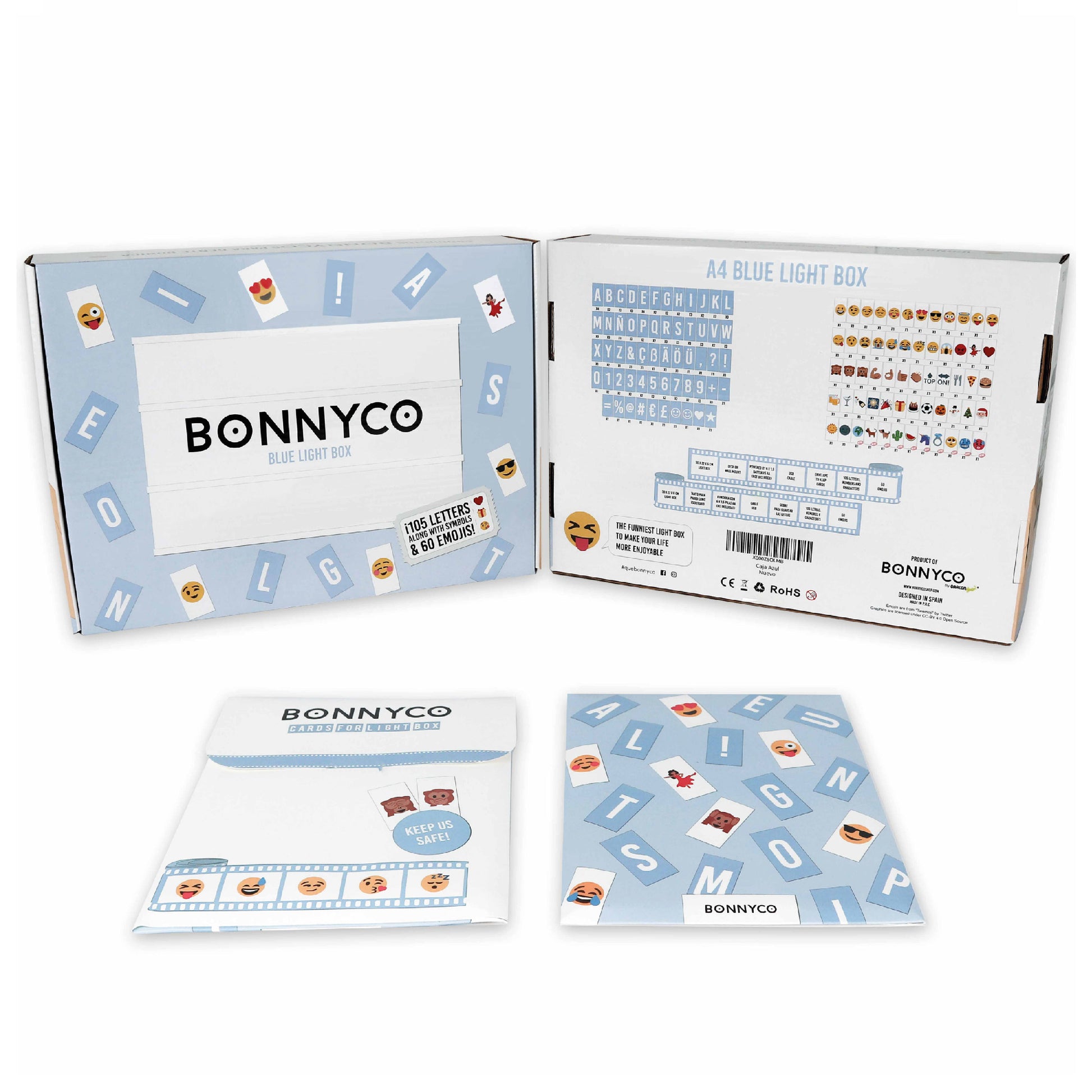 Caja de Luz con Letras - Blue