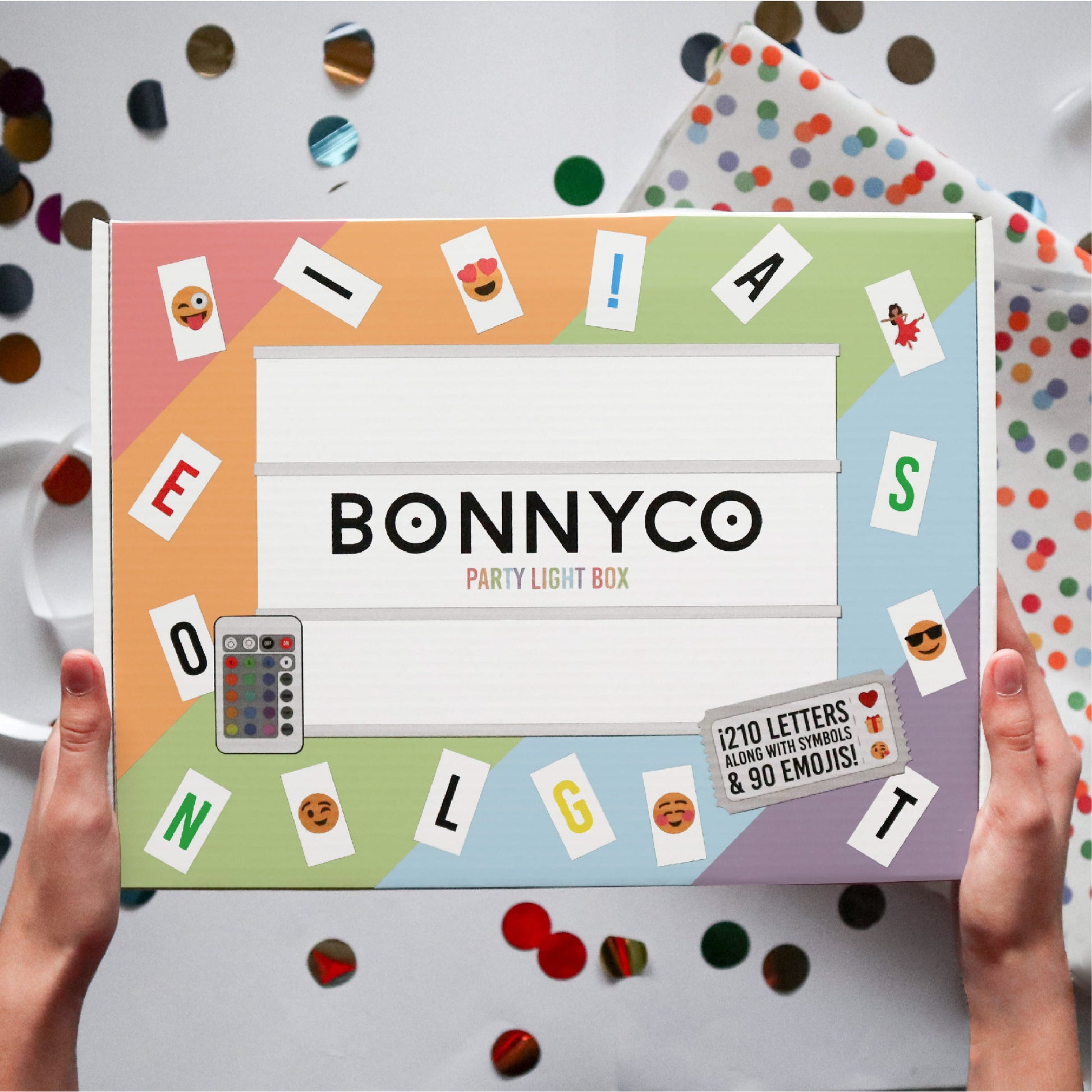 Caja de Luz con Letras - Party